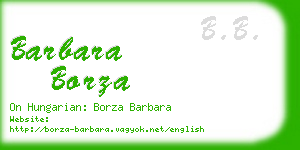 barbara borza business card